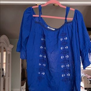 Blue summer shirt size large only worn one time